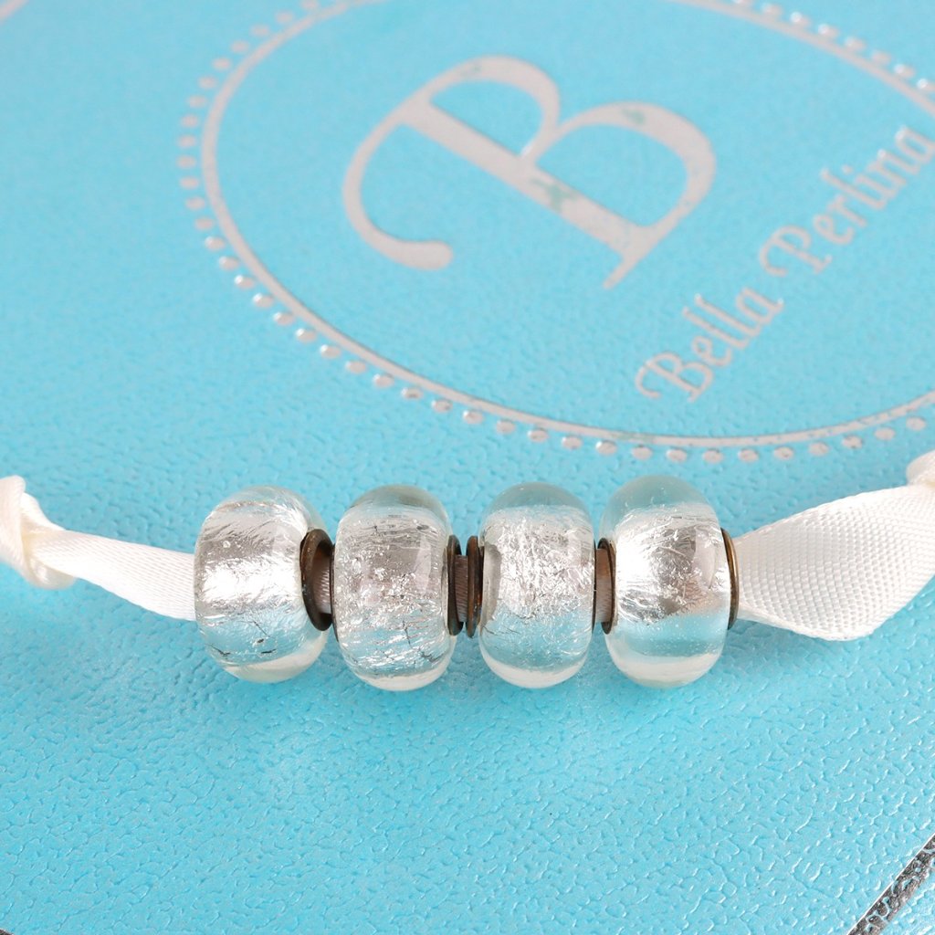 Bella Perlina Silver Bead Charms Set Of 4 16$